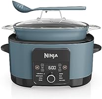 Ninja Foodi PossibleCooker, 8-in-1 Slow Cooker with Removable Non-Stick Pot, Steaming Rack, Integrated Spoon & Glass Lid,...