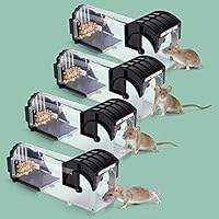 Humane Mouse Traps Indoors, Live Mice Traps, Upgraded Sensitive Effective,Touchless Catch Release,Mice, Easy Use Field...
