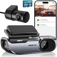 IIWEY EY02 4K Dash Cam Front and Rear Built-in 5GHz WiFi, Dual Dash Cam Front 4K Rear 1080P Car Camera, Free 64GB SD...